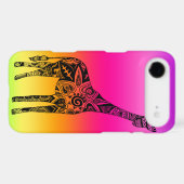 Pink & Green Neon Giraffe Case-Mate iPhone Case (Back (Horizontal))