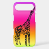 Pink & Green Neon Giraffe Case-Mate iPhone Case (Back)