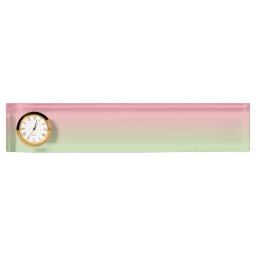 Pink  Green Ombre Desk Name Plate