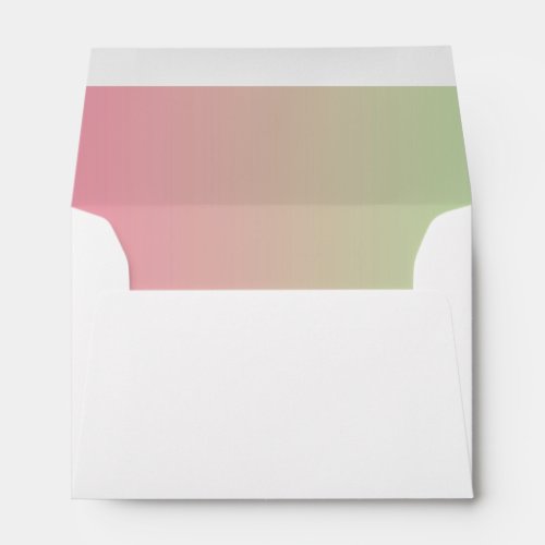 Pink  Green Ombre Envelope