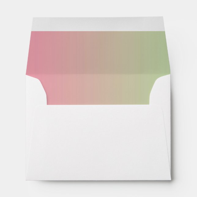 Pink & Green Ombre Envelope (Back (Bottom))