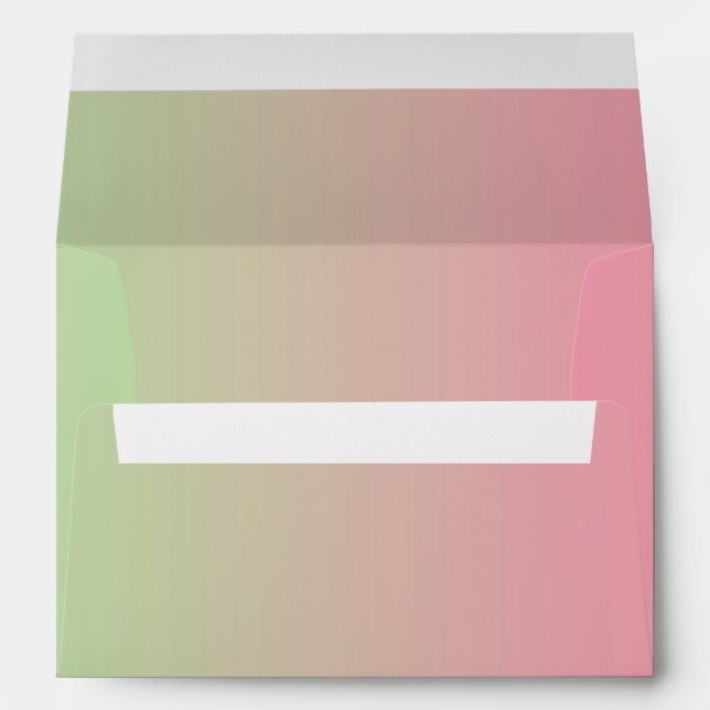 Pink & Green Ombre Envelope (Back (Bottom))