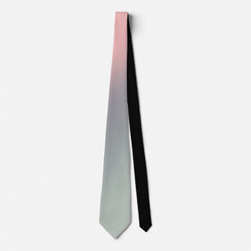 Pink Green Ombre Gradient Blur Abstract Design Neck Tie