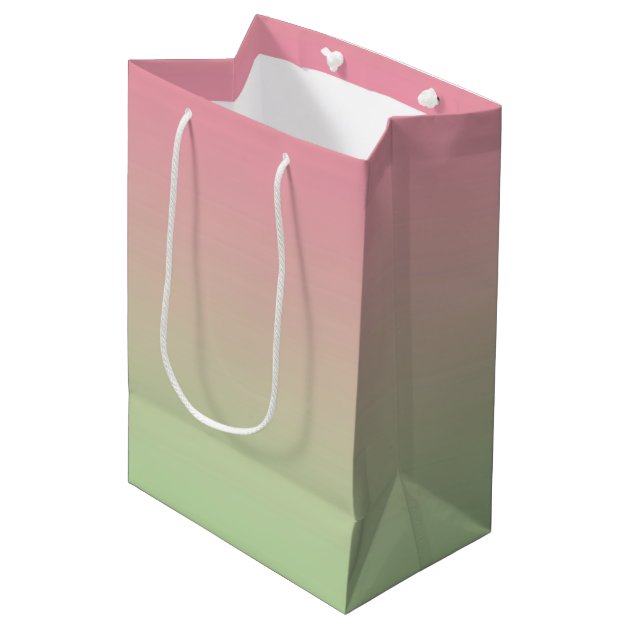 pink and green gift bags