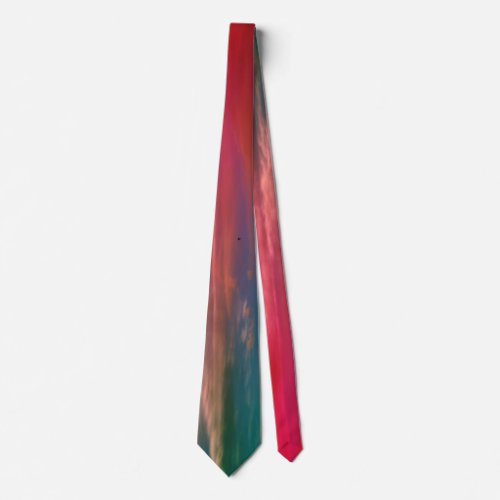 Pink  Green Ombre Neck Tie