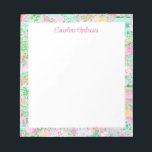 Pink & Green Palm Beach Personalized Notepad<br><div class="desc">PreppyPrint.com - Add your personalized touch! Transfer this design onto the products of your choice too! Please visit my designer store,  PreppyPrint.com,  for coordinating items.</div>