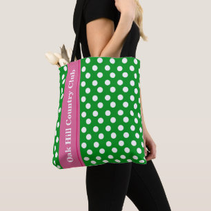 Pink & Green Personalized Golf Tote Bag
