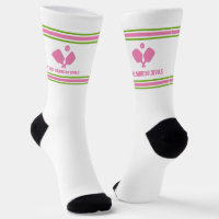 Pink Green Pickleball Paddles Personalized Team