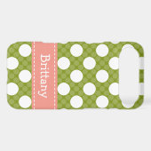 Pink Green Polka Dot iPod Touch 4th Gen Case Cover (Back (Horizontal))