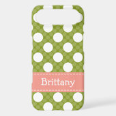 Pink Green Polka Dot iPod Touch 4th Gen Case Cover (Back)