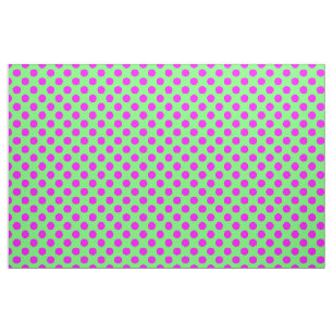 Pink&Green Polka Dots Pattern Fabric