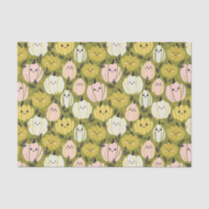 Pink & Green Pumpkins Tissue Paper