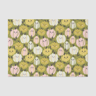 Pink & Green Pumpkins Tissue Paper