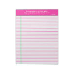 Pink &amp; Green Quotation Personalized  Notepad