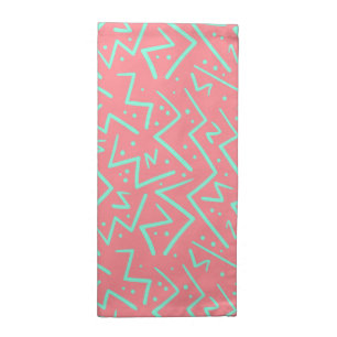 Pink & Green Retro Psychedelic Design Cloth Napkin