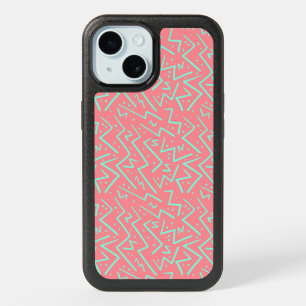 Pink & Green Retro Psychedelic Design iPhone 15 Case
