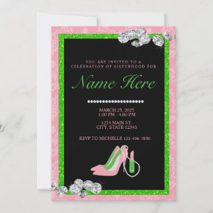 Pink & Green Sisterhood Celebration Invitation