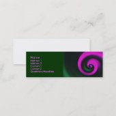 Pink Green Spiral Mini Business Card (Front/Back)