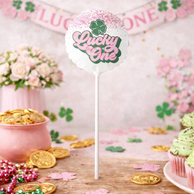 Pink Green St. Patrick's Day Lucky One  Balloon (Lucky One St. Patrick's day balloon)