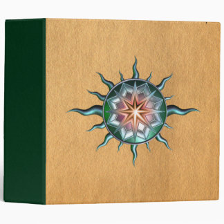 Pink & Green Star 3 Ring Binder