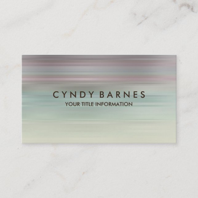 Pink Green Stripe Business Card (Front)