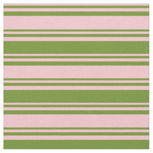 Pink & Green Stripes Fabric