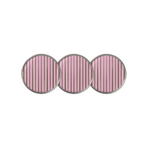 Pink Green Stripes Golf Ball Marker