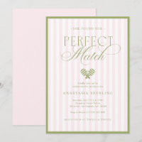 Pink & Green Stripes Pickleball Bridal Shower
