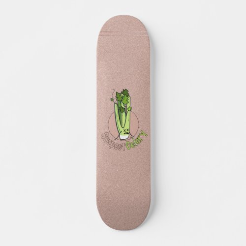 Pink  Green SuspectCelery Celery  Faux Glitter Skateboard