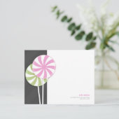 Pink & Green Swirl Lollipops Personalizable (Standing Front)
