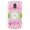 Pink Green Swirls Damask Pattern, Your Name