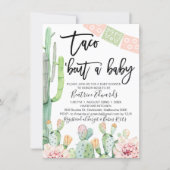 Pink Green Taco Bout A Baby Baby Shower Invitation (Front)