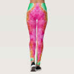 Pink &amp; Green Tie And Dye Leggings