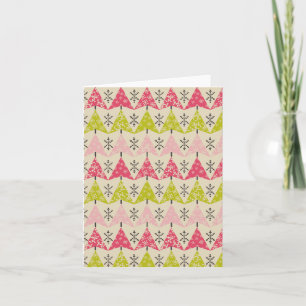 Pink & green trees Christmas/holiday party Invitation