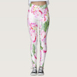 Pink Green Tropical Botanical Oasis Leaves Floral Leggings<br><div class="desc">Leggings</div>