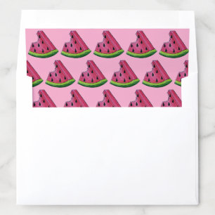 Pink Green Watermelon Melon Slice Wedge Fruity Envelope Liner