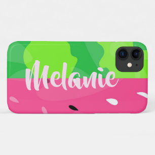 Pink Green Watermelon Summer Stylized Personalized iPhone 11 Case