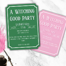 Pink Green Witch - Wickedly Good Birthday