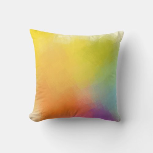 Pink Green Yellow Red Blue Purple Template Colors Throw Pillow