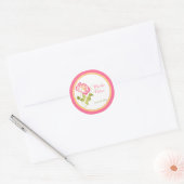Pink, Green, Yellow, White Peony 1.5" Sticker (Envelope)