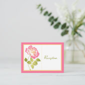 Pink, Green, Yellow, White Peony Enclosure Card (Standing Front)