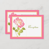 Pink, Green, Yellow, White Peony Enclosure Card (Front/Back)