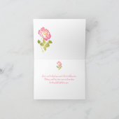 Pink, Green, Yellow, White Peony Thank You Card (Inside)
