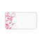 Pink Grey Abstract Floral Wedding Blank Address