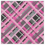 Pink, grey and black diagonal fabric
