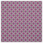 Pink Grey and White Repeat Tile Pattern Fabric
