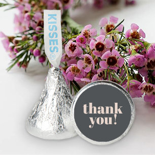 Pink Grey Boho Typography Baby Shower Hershey®'s Kisses®
