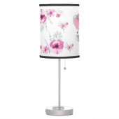 Pink Grey elephant girl Lamp, Table Lamp (Left)
