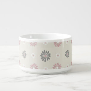Pink & Grey Flowers Bowl