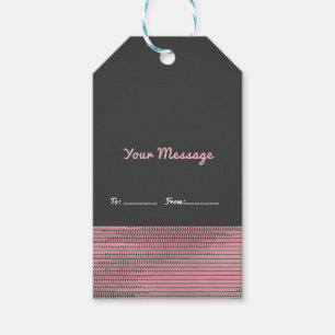 Pink & Grey Modern Glam Sequins Chic Elegant Favor Gift Tags